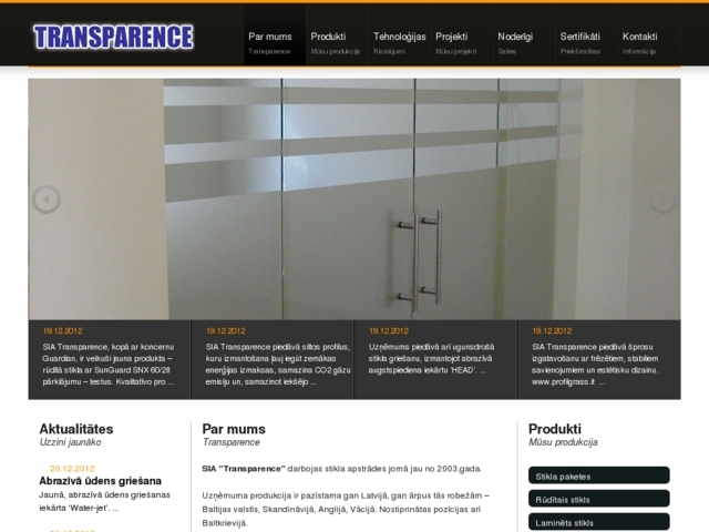 Transparence, SIA